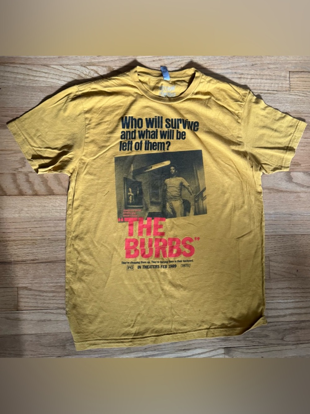 The Burbs Graphic Tee - Yellow Movie Poster Shirt